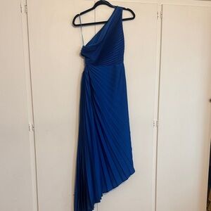 Fashion Nova Royal Blue One-Shoulder Dress